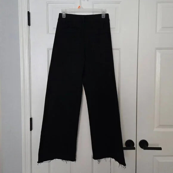 Miou Muse Black Straight Wide Leg Denim - Size Small - NWOT - Picture 9 of 9